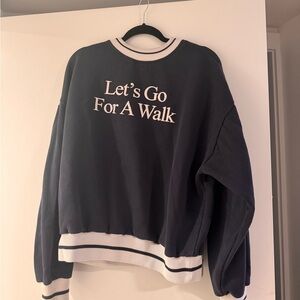Yellow the label let’s go for a walk hoodie size M